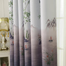 Pastoral Printed Blackout Curtains Window Blinds Curtains Living Room Decor