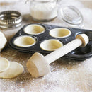 DIY Egg Tart Tamper Double Side Wooden Cake Pusher Baking Shaping Egg Tart