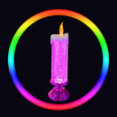 LED Candle Lights 7-color Gradient LED Nightlights for Dinner Room (Rose Red)