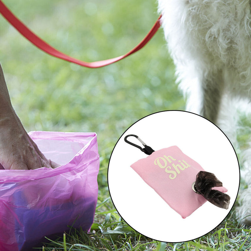 Pets Garbage Poop Bag Dispenser Dog Waste Bag Holder Organizer (Light Pink)