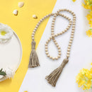 Decorative Beads & Tassels Wood Garland Farmhouse Decor Rustic Beads (2) Newly