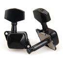 3L3R Chrome Semiclosed Tuning Pegs Machine Heads for Acoustic Guitar Black Newly