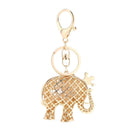 Crystal Rhinestone Elephant Key Chains Women Bag Car Pendant Keyring(Red)