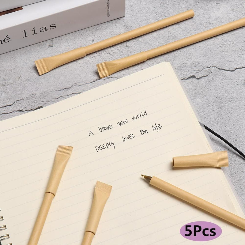 Environmental Ballpoint Signature Pen Writing Supplies Kraft Paper Pen