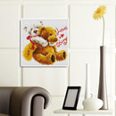 14CT Counted Full Cross Stitch Handcraft Bear Love Artwork Wall Decoration