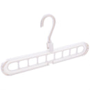 Clothes Wardrobe Hanger Hook Clothing Hanging Rack Shelf Organizer (Beige)