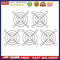 5pcs Desktop Computer PC Case Cooling Fan Grills Finger Guard Protection Cover