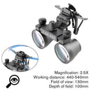 2.5X Optical Glass Loupes Portable Clip-on Magnifier for Myopia Hyperopia