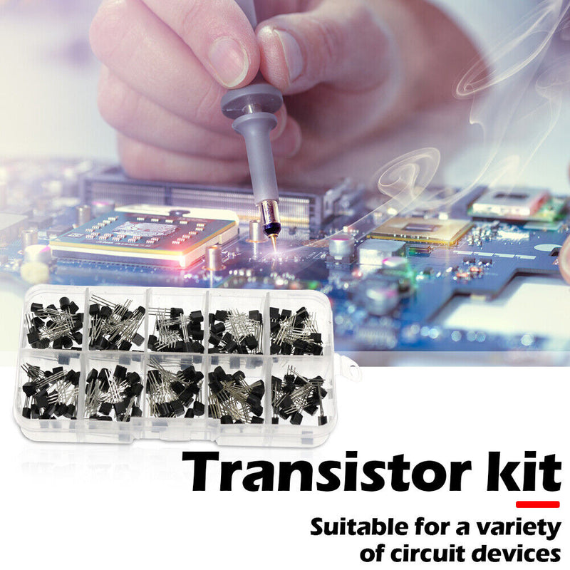 200pcs 10 Values Transistor Assortment BC327-BC558 Diode Assort Kit with Bo