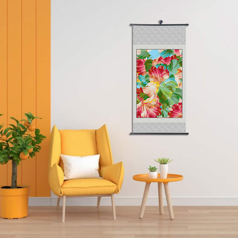 Hand Painted on Canvas DIY Colorful Leaves Oil Paint By Numbers Drawing Kit Gift