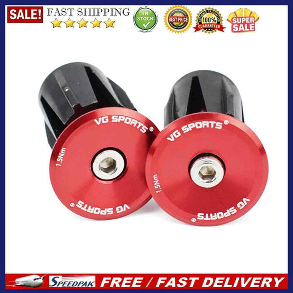 VG Sports 2x Bike Handlebar Aluminium Alloy Bicycle Grip Bar Plug Cycling P