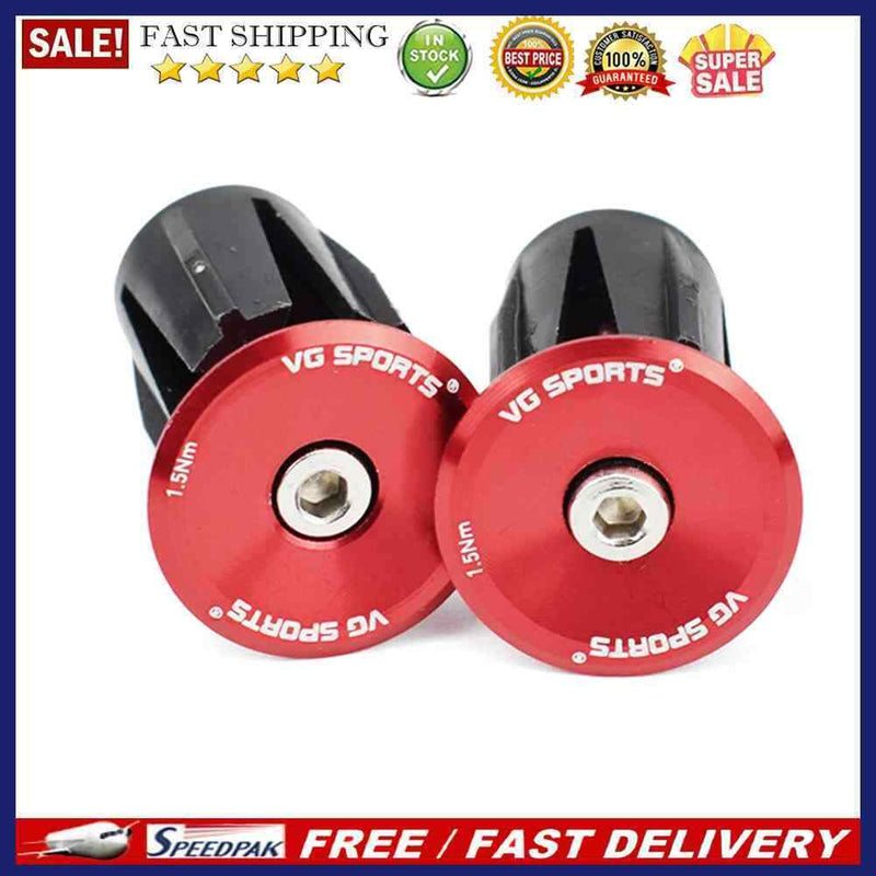 VG Sports 2x Bike Handlebar Aluminium Alloy Bicycle Grip Bar Plug Cycling P