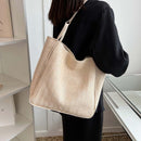 Beach Straw Shoulder Bags Women Large Leather Top-handle Shopping Handbag Purses