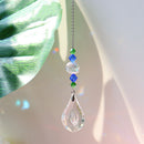 Crystal Glass Clear Chandelier Pendant Faceted Prism Part Hanging Decor (D)