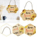 Welcome Door Sign, Sunflowers Bee Wall Plaque, for Festival, Porch, Front Door