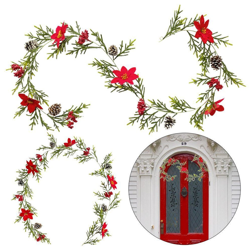 Decoration Wedding Decor Pine Needle Pine Cone Eucalyptus Leaf Vines Red Fruit