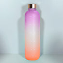 1000ml Water Bottle Frosted Outdoor Sports Drinking Kettle (Purple Orange)