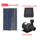 20W 12V Low Noise Brushless Solar Water Pump Kit for Pool Black.