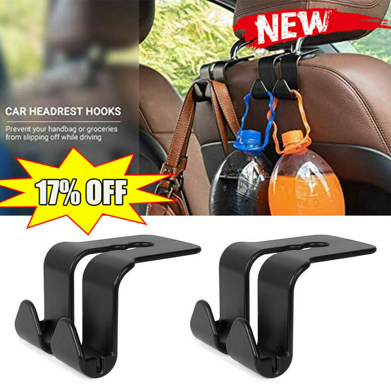 Plastic Car Back Seat Bag Handbag Hooks Storage Groceries Hanger Headrest T2Y0
