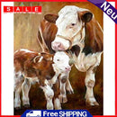 Cow Mother and Child Oil Paint By Numbers DIY Animal Picture for Adults Children