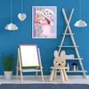 5D DIY Girl Cat Full Round Drill Diamond Painting Kit Artwork Craft Picture