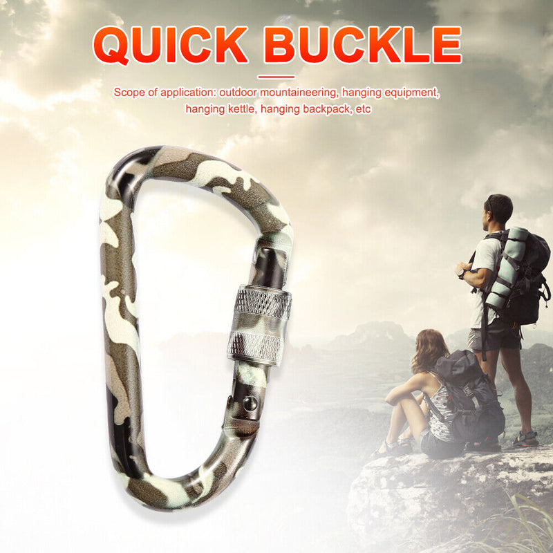 Mountaineering Fast Hang Buckle D-Ring Keychain Clip Keyring Hook Carabiner T