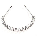 Fashion Wavy Headband Set Casual Headwear Sports Metal Hairband Black Head Hoop