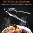 2 in 1 Crab Clamps Scallop Opener Scallop Shell Opener with Spring Clam Pliers