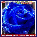 5D Full Drill DIY Blue Rose Diamond Painting Embroidery Round Rhinestones