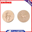 Brass Round Fire Lacquer Seal Head without Handle Wax Sealing Embossed Picture