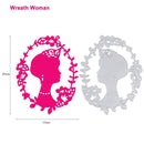 Metal DIY Wreath Woman Cutting Dies Stencils Scrapbook Card Making Craft