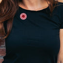 Creative Rose Flower Brooches Round Enamel Badges Jacket Backpack Decor Jew