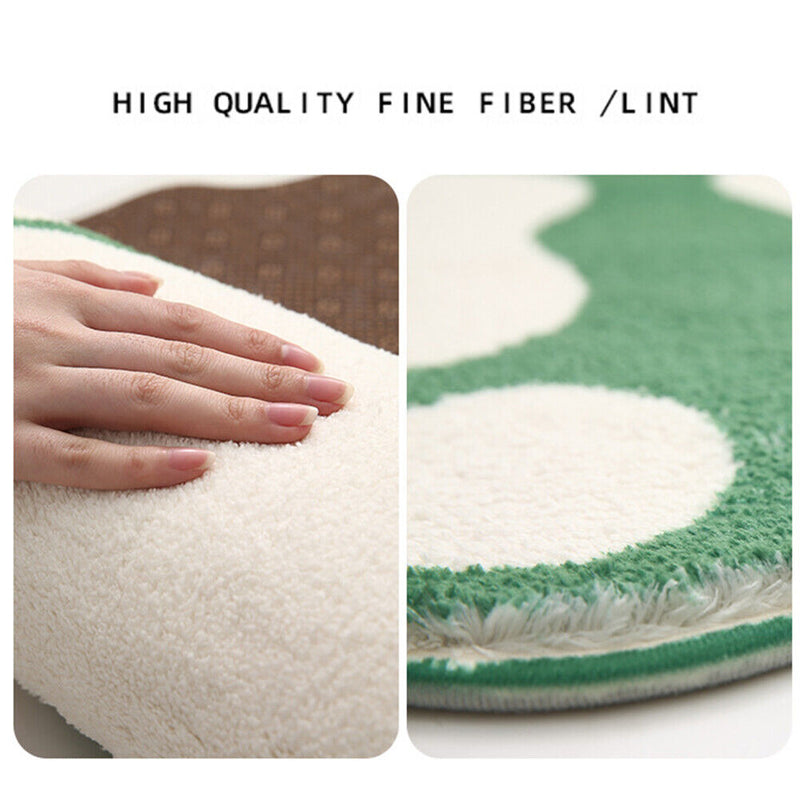 Super Absorbent Bath Mat Carpet Non-slip Bathroom Entrance Doormat (Green) Newly