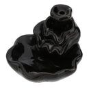Lotus Ceramic Censer Smog Backflow Office Home Decor (Incense Burner-C) Newly