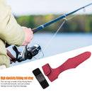 2pcs Fishing Rod Covers Pole Glove Protector+Tie Wrapping Band Belt (Red) Newly