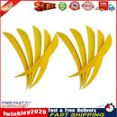 10pcs 4 inch Water Drop Turkey Feathers Arrow Real Feathers Vanes (Yellow) Newly