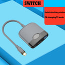 3 in 1 for NS Type-C to 4K HDMI-Compatible USB 3.0 PD HDTV Extender (Gray)