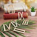 Craft Pieces Home Decorations Wood Chip Wooden Roman Numerals Clock Accessories