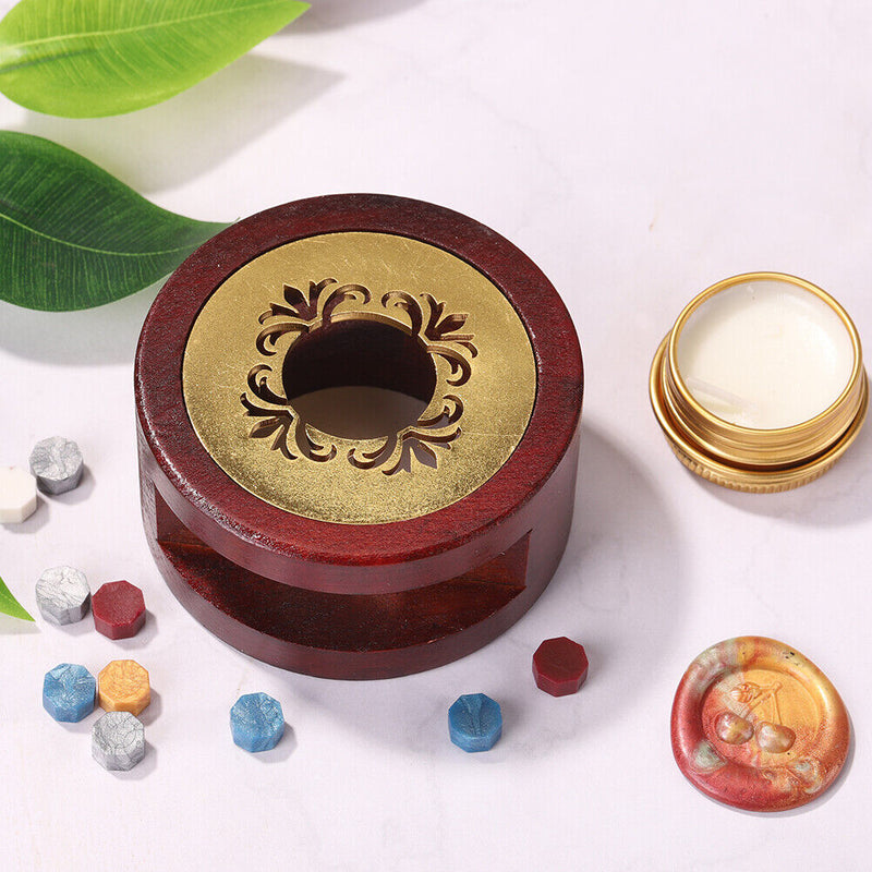 Retro Wax Seal Melting Oven, Solid Wood Stove, Decorative Wax Stamp, Craft