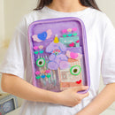 11 inch Cartoon Tablet Protective Pouch Clear Case Laptop Cover (Purple) Newly