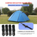 4pcs Wind Rope with Hooks Buckle for Outdoor Camping Hiking Tents (Black) Newly