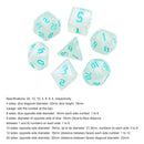 7pcs Multifaceted Dice Set Color-Changing D4 D6 D8 D10 D12 D20 TRPG (Blue) Newly