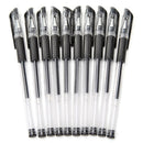 10pcs 0.5mm Neutral Black Refill Gel Pens Office School Supply Stationery