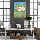 5D Full Round Drill Drawing Picture Camping Bus Diamond Painting Room Ornamen