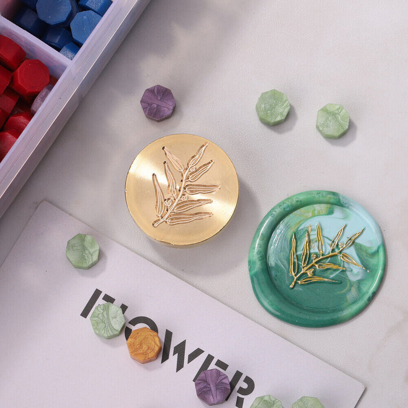 Round Wax Sealing Stamp Head Fats Flowers Copper Stamps Gifts Making Tools