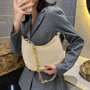 Fashion Solid PU Underarm Bag Alligator Pattern Shoulder Pouch Lady Daily Hobos