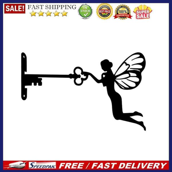 Window Art Whimsical Metal Garden Fairy Silhouette Ornament Pendant Home Deco