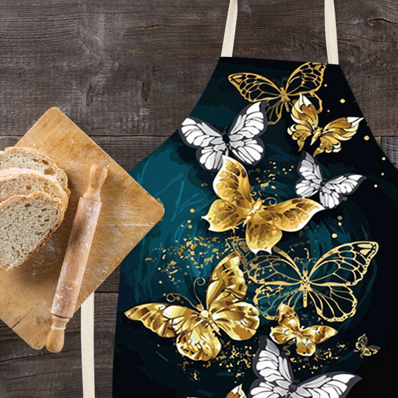 Butterfly Apron Xmas Oil-Proof Hanging Neck Pinafore Accessories for Kitchen