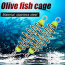 10pcs/Set Fishing Bait Spring Hanging Tackle Steel Feeder Fishing Tools Newly