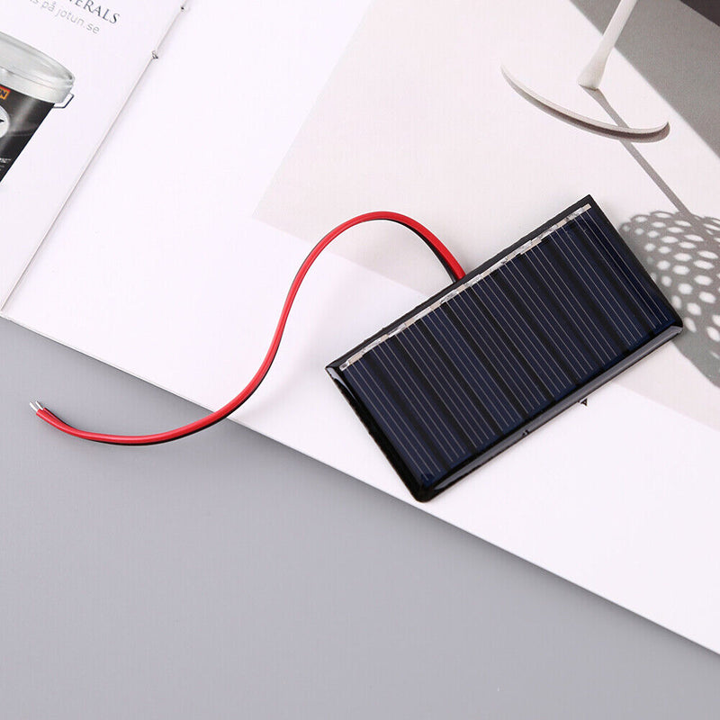 0.3W 5V Solar Panel with Wire Mini Solar System DIY Polysilicon Board (1pc)